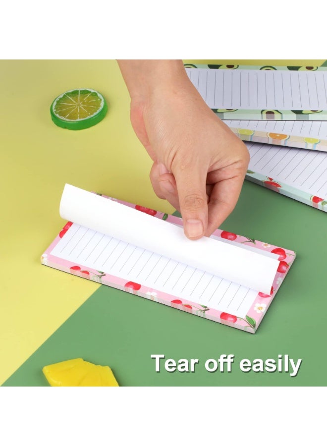 fantasize 4 Pack Magnetic Notepads for Refrigerator, Grocery List Magnet Pad for Fridge, Fruit Design Magnetic Grocery List Pad for Fridge, Full Magnet Back Shopping Lists, 50 Sheets Per Note Pads - Image 4